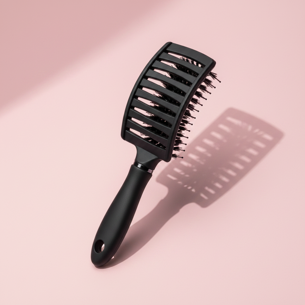 Brosse démêlante fond rose