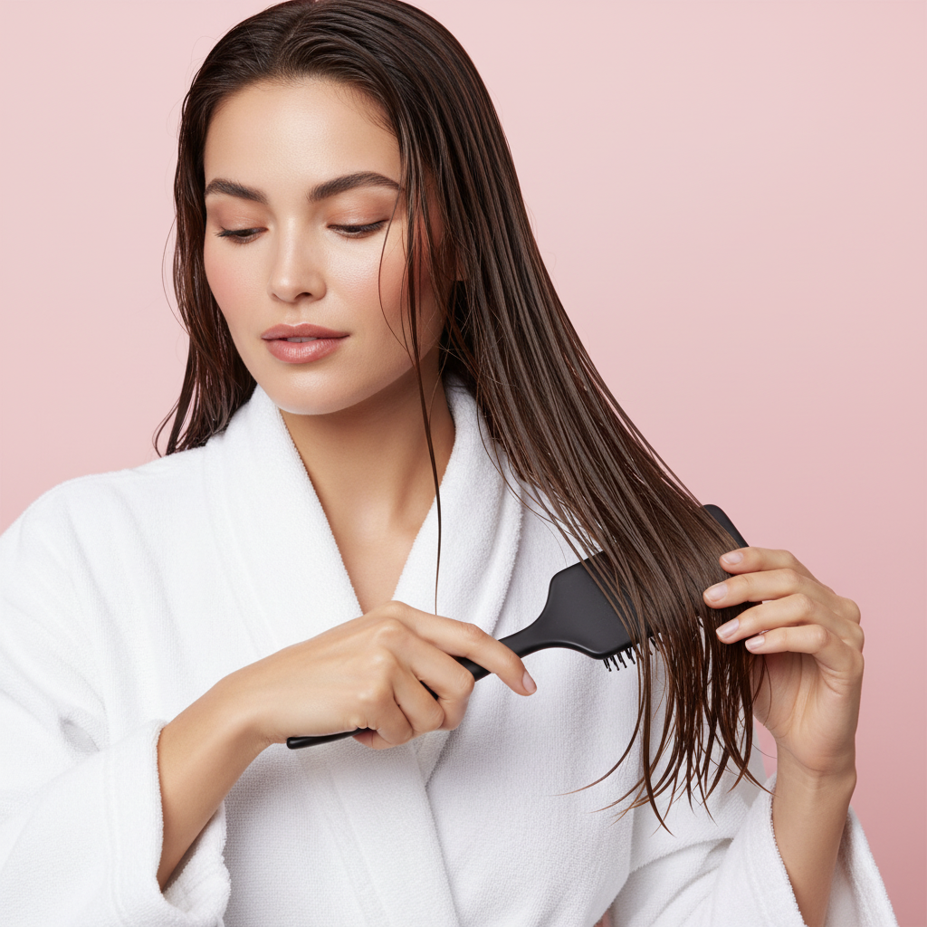 Brosse modèle cheveux lisses